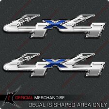 Blue 4x4 Vinyl Truck Decal Sticker Chrome Print Style 2 pack USA picture