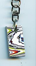 Fordite Key Chain - 31.54mm x 16.57mm x 5.28mm     (2715) picture