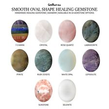 Palm Stone Worry Stone Oval Self Care Healing Crystal Palm Gemstones Smooth picture