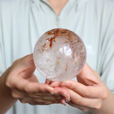 810g Top Natural White Quartz Sphere Carved Crystal Ball Healing Gift.WQ34 picture