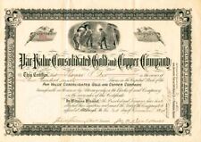 Par Value Consolidated Gold and Copper Co. - Stock Certificate - Mining Stocks picture
