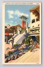 Riverside CA-California, Mission Inn Oriental Court Vintage c1938 Postcard picture