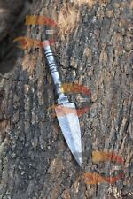 Custom Made Damascus Steel Full Tang Hunting Knife Camping Knife With Sheath picture