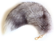 Super Huge and Fluffy Real Fox Tail Fur Keychain Pendant – Halloween Cosplay and picture
