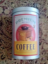 Premium Roast Coffee Mountain Grown Vintage Coffee Tin picture