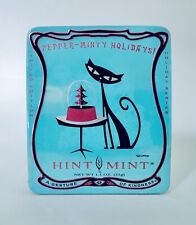 Vintage 2008 HINT MINTS Curved Tin 3.5” SEALED Candy Container FELINE MASCOT picture