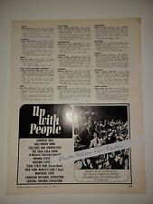 Up With People 1970 8x11 Magazine Ad picture