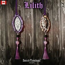 dark gothic jewelry talisman necklace witch amulet lilith pendant moon punk rave picture