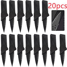 20x Credit Card Folding Knife Black Wallet Sharp Thin Knives Hunting Camping USA picture