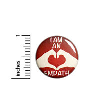 I Am An Empath Pin Button Backpack Pin Empathy Lapel Pin Heart Hands 1
