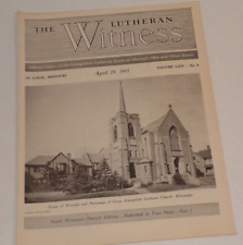 THE LUTHERAN WITNESS 4/24/1945 EVANGELICAL LUTHERAN SYNOD  Milwaukee Wi picture