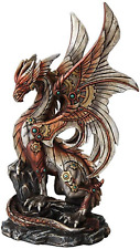 10 Inch Steampunk Inspired Mechanical Dragon Statue Figurine picture
