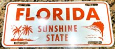 1930s 1940s 1950s Florida SUNSHINE STATE License Plate palm trees Sailfish ORIG. picture
