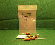 (1) 5 Pack Carbon Comp 2.2 MEG OHM 2 Watt 10% Resistors NOS picture