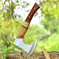 Handcrafted Carbon Steel Tomahawk Axe with Sheath One of kind Masterpiece picture