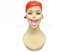 2PCS Female Fiberglass Mannequin Head Bust Wig Hat Jewelry Display #Y5 X2 picture
