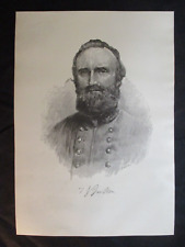 1884 Civil War Print - Confederate General Thomas Jonathan 
