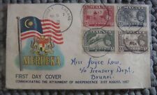(Z1) Malaysia Malaya Stamps FDC First Day Cover - 1957 MERDEKA Kedah to Brunei  picture