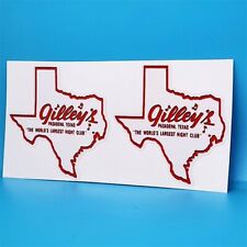 Gilley's Nightclub Sticker (PAIR), Pasadena Texas, Gilleys Vintage Style Decal picture