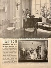 Vtg Life Magazine ‘44 Queen Princess Elizabeth British Royal Family Gift Article picture