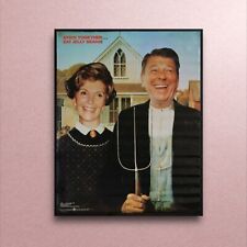 Vintage 1981 Ronald and Nancy Reagan “Stick Together…Eat Jellybeans” Poster picture