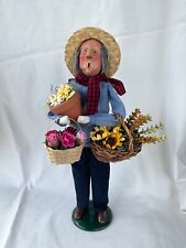 Byers Choice Spring Gardening Country Gardener Man w/ Clay Pot  ~ Flower Baskets picture