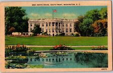 1942 Vintage Postcard White House Washington D.C. to Miami Beach Florida picture