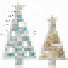 Two Individual Paper Luncheon Decoupage Napkin European Beautiful Christmas Tree picture