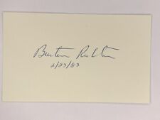 Burton richter Signed 3x5 Card 1976 Nobel Prize in physics picture