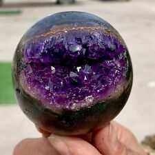 263G Natural Uruguayan Amethyst Quartz crystal open smile ball therapy picture