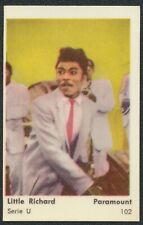 1959 LITTLE RICHARD TV & MUSIC STARS DUTCH GUM CARD SERIE U #102 EX/MT picture