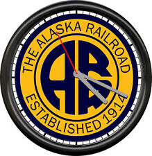 The Alaska Railroad Est 1914 Train Railway  Engineer Conductor Sign Wall Clock picture