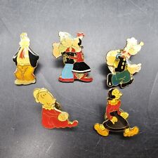 Vintage 70's Brooch Lot Of 5 Pins Popeye & Olive Oyl picture