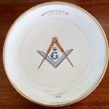 Antique Masonic Banner Blue Lodge No 924 A.F.&A.M. Plate  - Ringer, Master 1916 picture