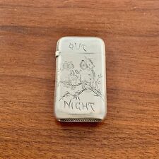 HUMOROUS WHITING STERLING SILVER MATCH SAFE CASE 