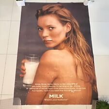 Vintage Kate Moss Got Milk Topless Ad Bus Shelter Stop Large Poster / 4ft x 6ft picture