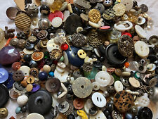 Antique Vintage Huge Lot Hundreds Of Buttons Metal Picture Glass Mop Shell (S3) picture