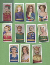 1935 CARRERAS LTD CIGARETTES KINGS & QUEENS OF ENGLAND 11 TOBACCO CARD LOT picture