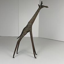 Vintage African Bronze Giraffe Hand Made 11 1/2 Inch picture