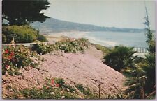 Postcard CA Costal Highway 101 Ocean Flowers Scenic View Southern California   picture