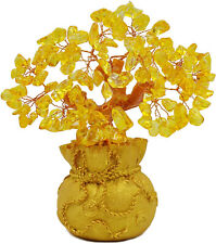 Lucky Feng Shui Lemon Quartz Crystal Money Tree Bonsai Style Luck Wealth Decor picture