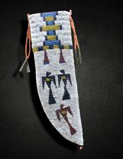 Indian Beaded Knife Cover Native American Sioux Style Leather Knife Sheath S833 picture