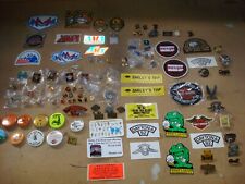 Approximately 100-piece Lot of Motorcycle patches, stickers & pins  picture