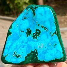 205G Natural Chrysocolla/Malachite transparent cluster rough mineral sample picture