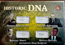 2021 Historic Authentic DNA Quad Hair  #23/56 EISENHOWER JOHNSON NIXON REAGAN picture