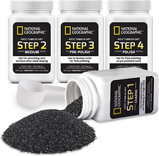 NATIONAL GEOGRAPHIC Rock Tumbler Grit and Polish Refill Kit - Tumbling Grit picture