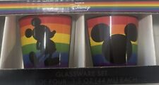 Discontinued Disney Mickey 4 Piece Rainbow Shot Glass Set. FREE TO SHIP picture