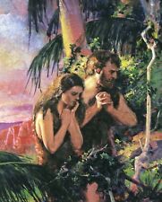 Catholic print picture  - The Fall of Adam and Eve T -  8x10 ready to be framed picture