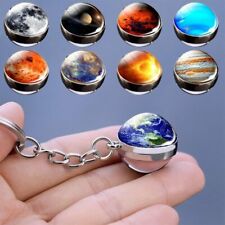 Glow in the Dark 12 Constellation Galaxy Solar Keychain Ring Space Ball Planet picture