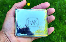 Choice 1920s Moore & Hofman Art Deco Hand Hammered Sterling Silver Smokes Case picture